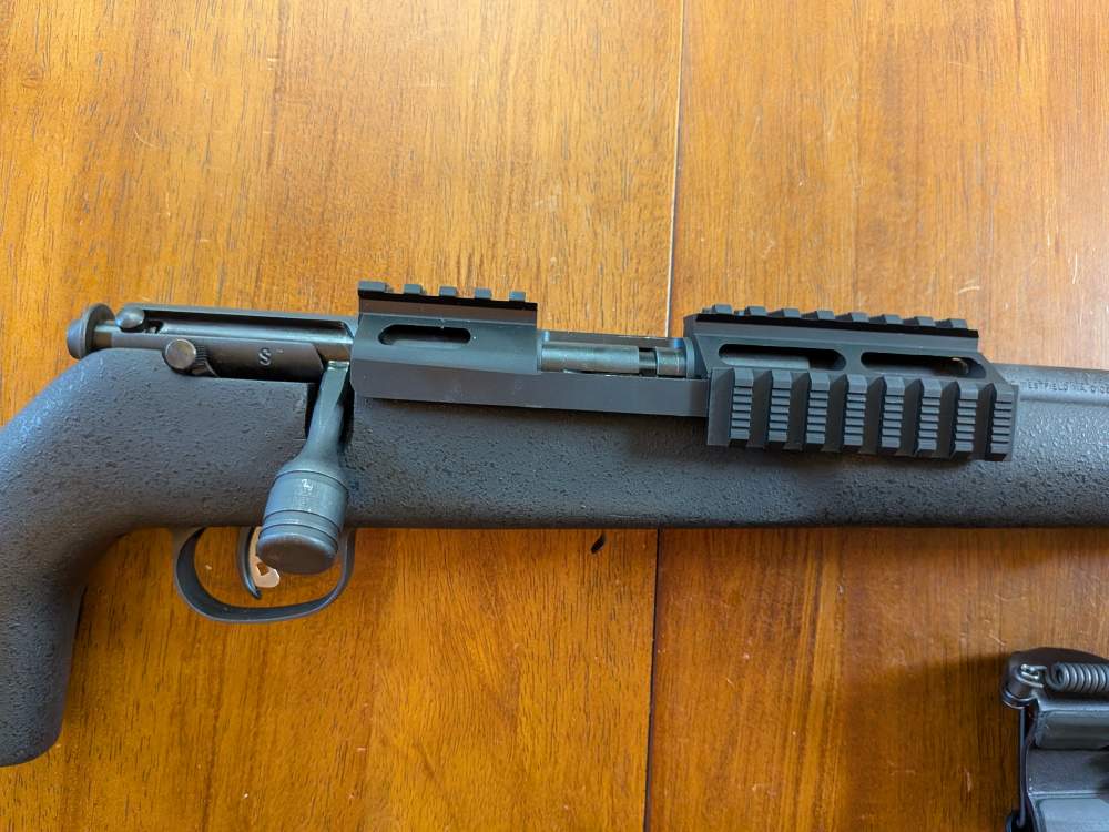 Savage Mark II .22LR – Fluted Threaded Bull Barrel – Bipod – Rail – No Mag-img-15