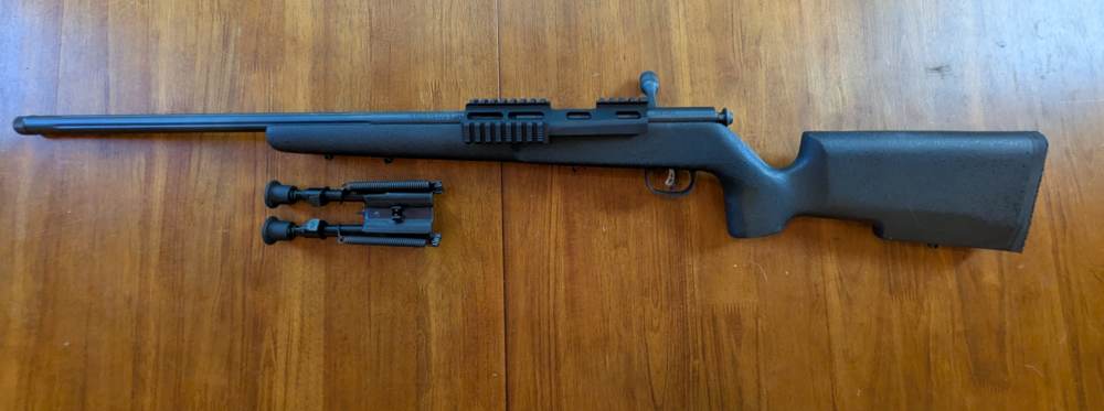 Savage Mark II .22LR – Fluted Threaded Bull Barrel – Bipod – Rail – No Mag-img-0