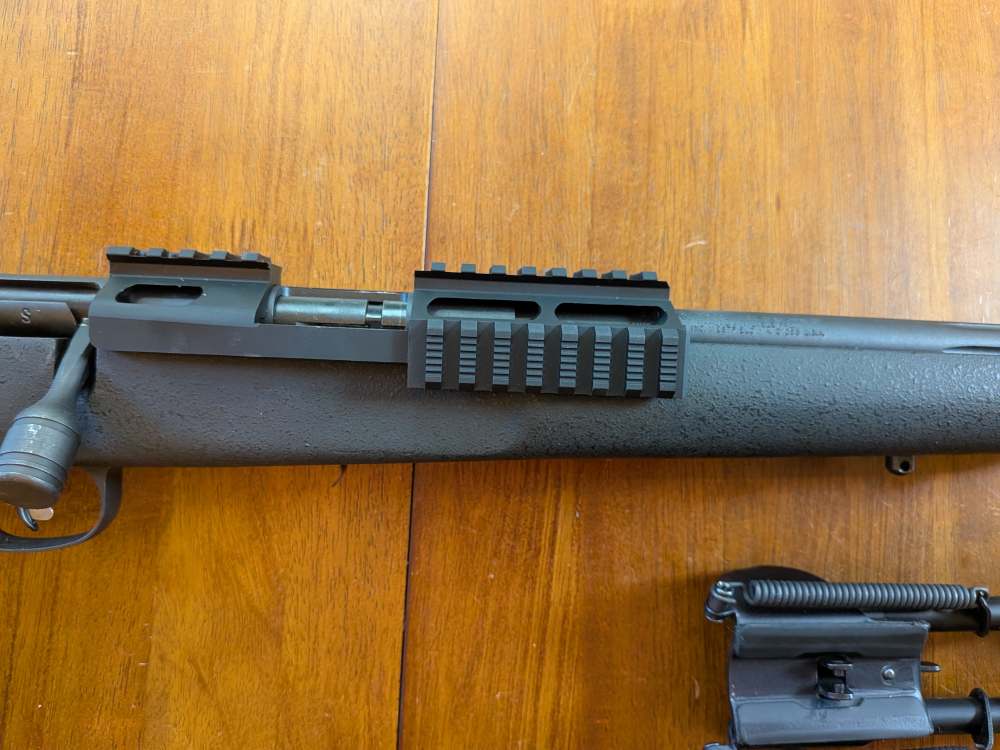 Savage Mark II .22LR – Fluted Threaded Bull Barrel – Bipod – Rail – No Mag-img-16