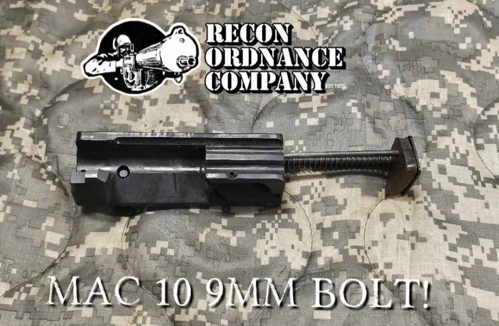 MAC-10 9mm Single Feed Bolt: NICE! -img-0