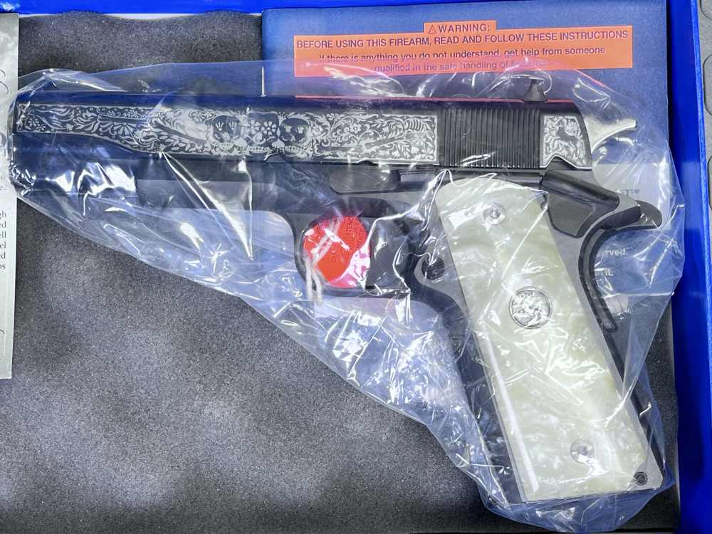 MATCHING SERIAL #005 OLD & NEW COLT TALO DAY OF THE DEAD .38 SPR NO CC FEE-img-17