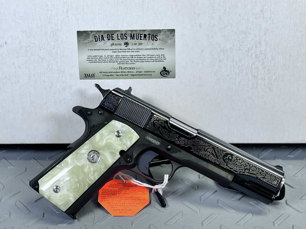 MATCHING SERIAL #005 OLD & NEW COLT TALO DAY OF THE DEAD .38 SPR NO CC FEE-img-3