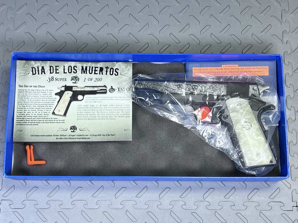 MATCHING SERIAL #005 OLD & NEW COLT TALO DAY OF THE DEAD .38 SPR NO CC FEE-img-16