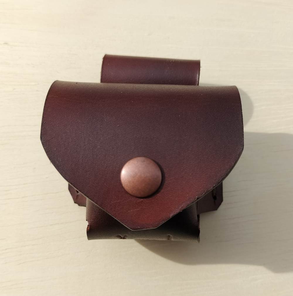 Heritage Rough Rider .22 Leather Spare Cylinder Pouch Cowboy Revolver Brown-img-0