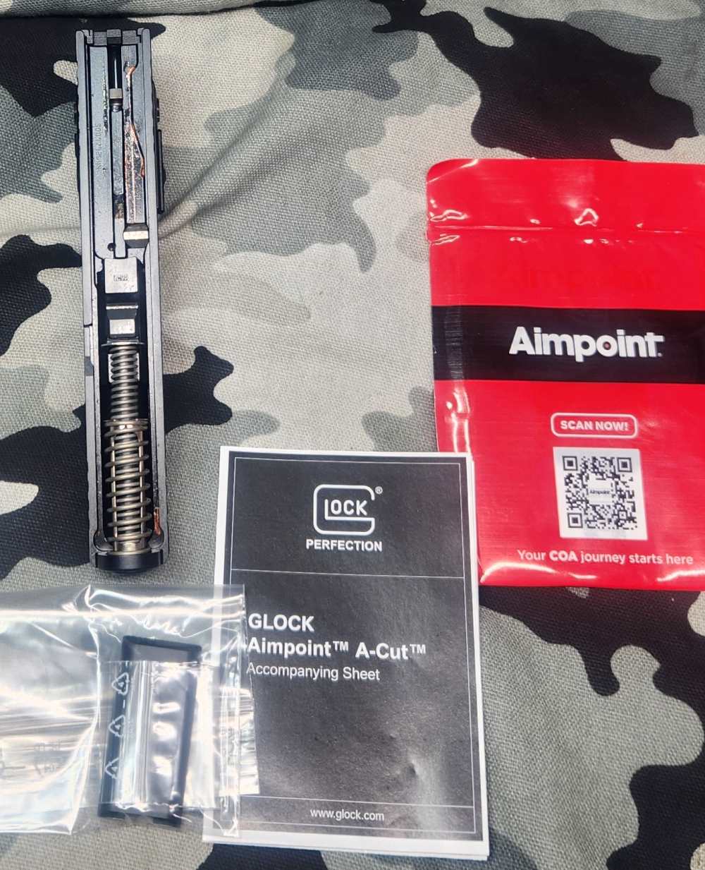 Glock 43X 9MM MOS8 Complete Slide Included Aimpoint COA Ideal Carry Setup -img-3