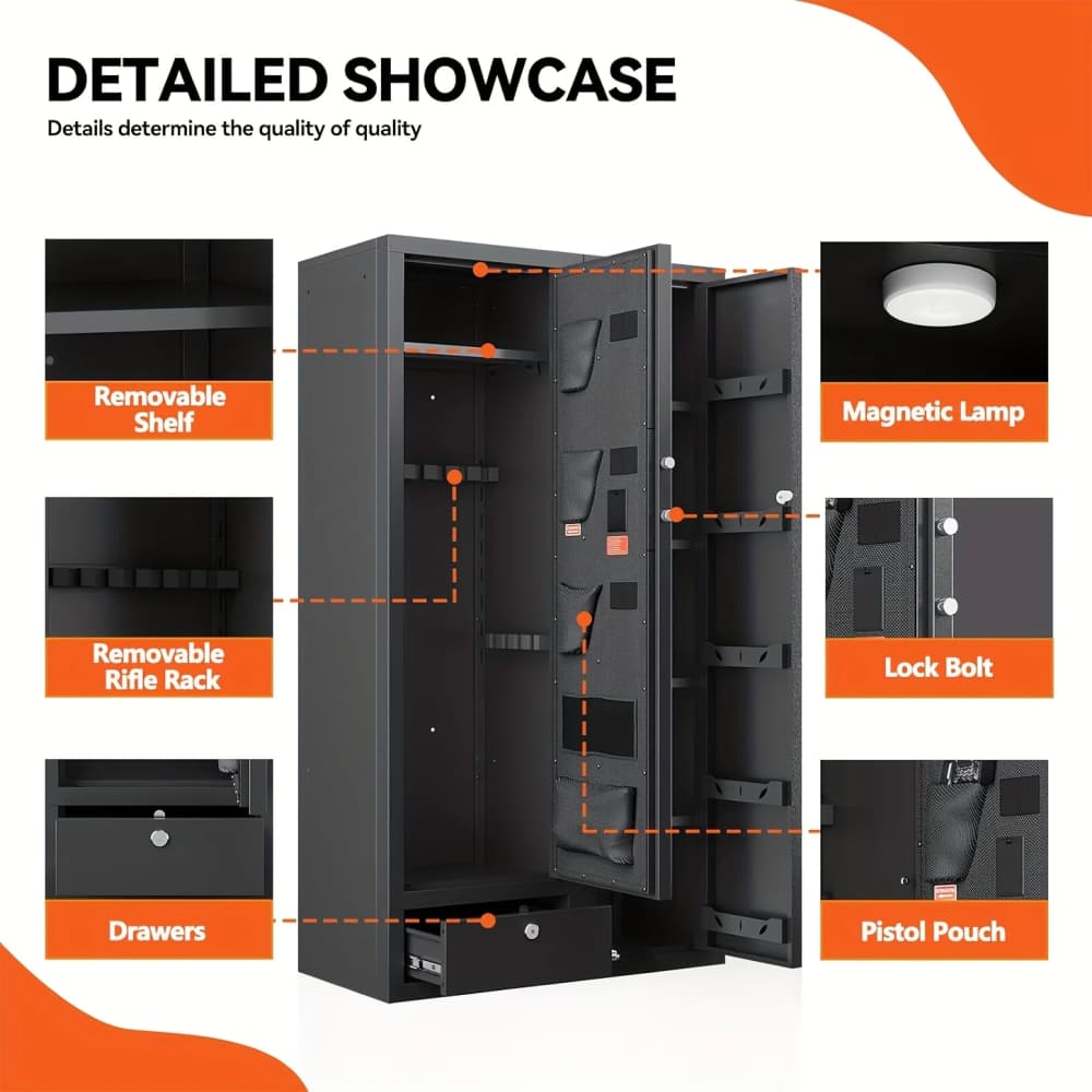Extra Large 2 in 1 Joined/Unjoined Custom Storage Gun Safe 59"x32"x15" G43-img-4