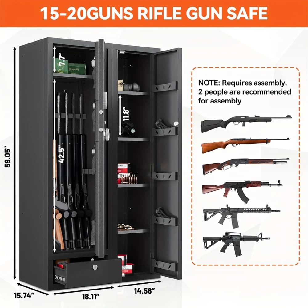 Extra Large 2 in 1 Joined/Unjoined Custom Storage Gun Safe 59"x32"x15" G43-img-3