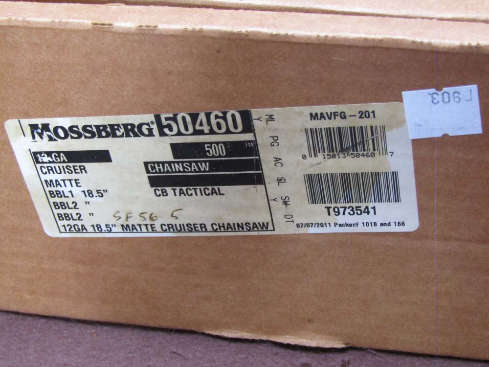 Mossberg 500 Chainsaw 12 Ga 3" Pump 18.5" Cyl Bore Ck BRL VG Bore-img-21