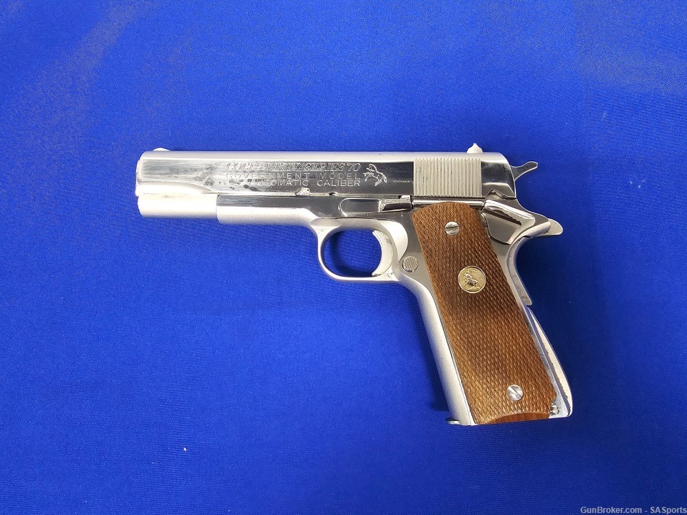 Colt Series 70 1911 A1 Nickel plated 5" .45 ACP-img-12