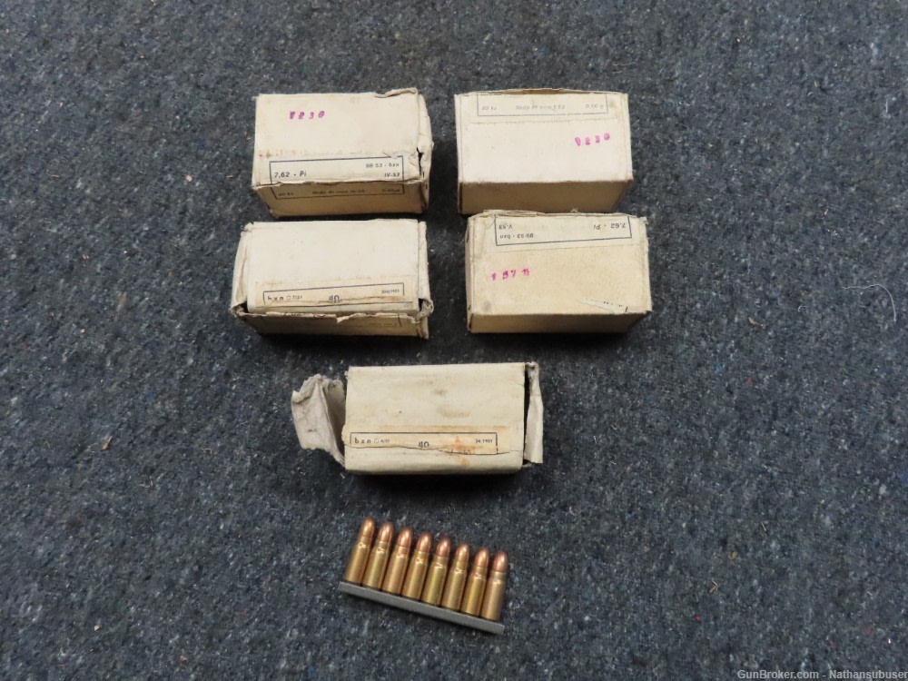 5 Boxes (200 Rds) - 7.62mm Tokarev Ammo- Czech Made - On Stripper Clips-img-0