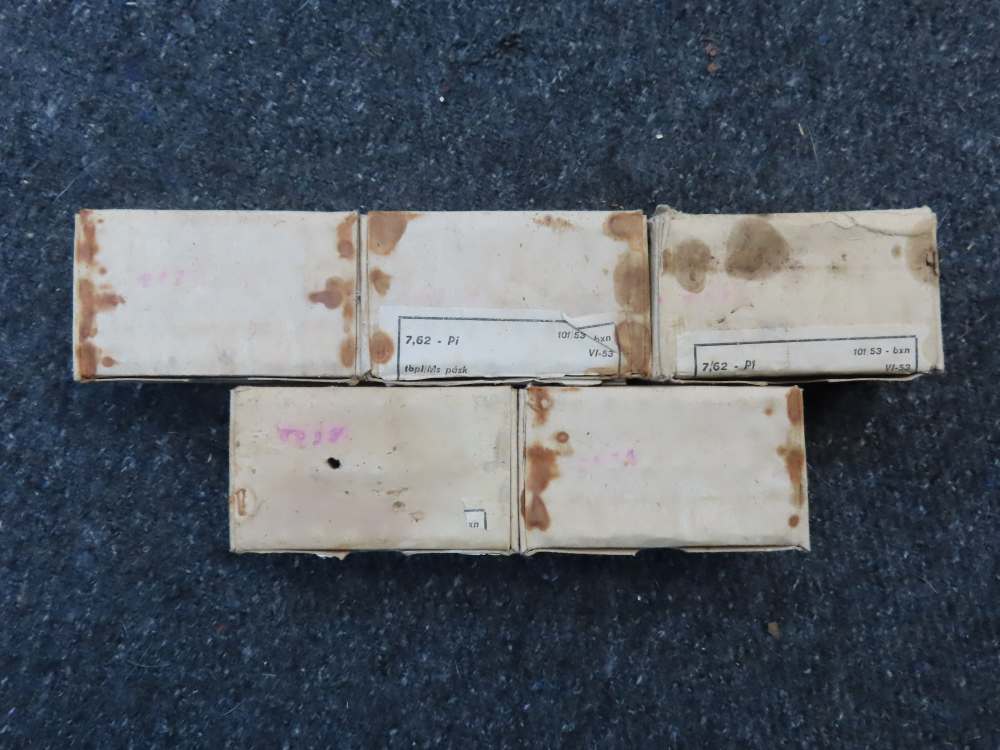 5 Boxes (200 Rds) - 7.62mm Tokarev Ammo- Czech Made - On Stripper Clips-img-1