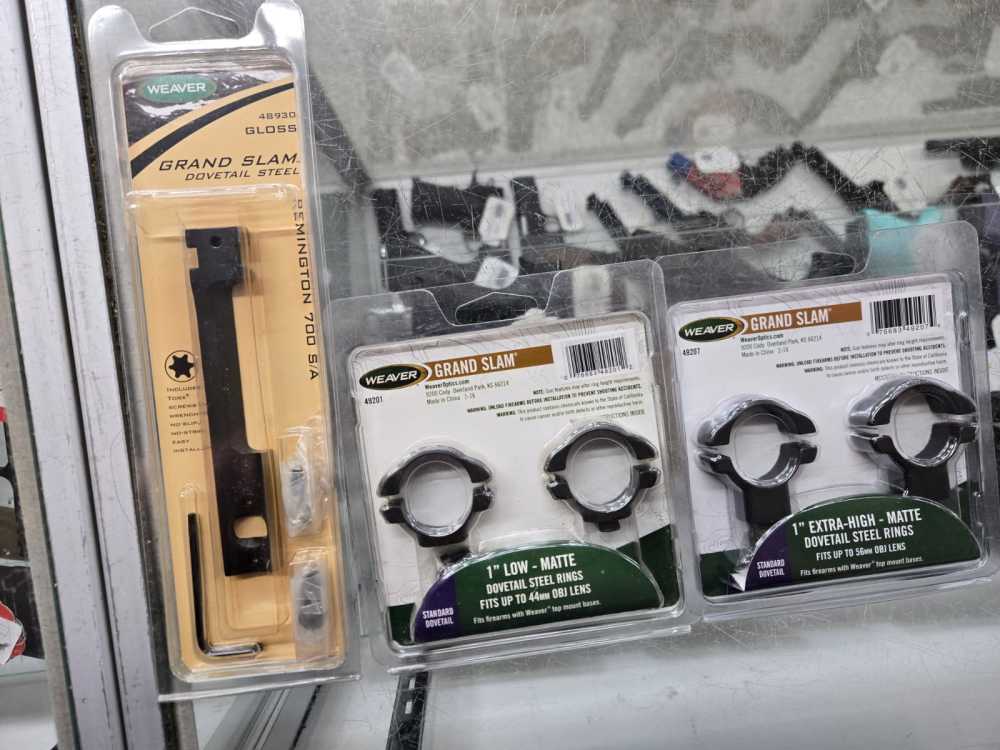 Weaver Grand Slam Remington 700 SA Base With Extra High And Low Rings 48930-img-0