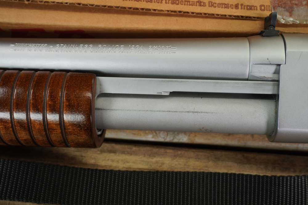 Winchester Stainless Police riot gun w/ orig box & papers m1300 NEAR NEW-img-37