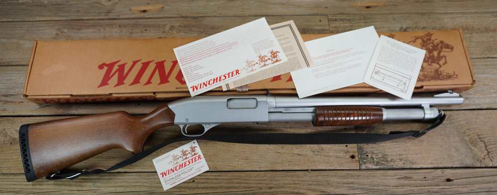Winchester Stainless Police riot gun w/ orig box & papers m1300 NEAR NEW-img-0