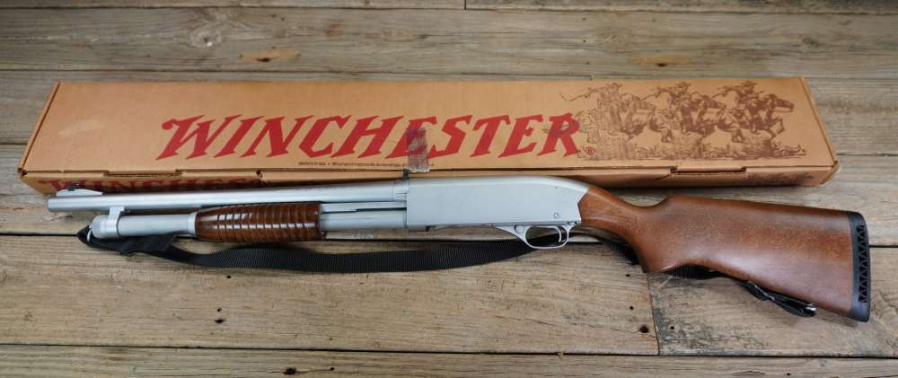 Winchester Stainless Police riot gun w/ orig box & papers m1300 NEAR NEW-img-28