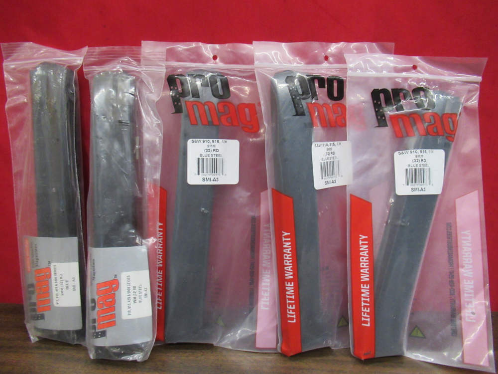 5 Promag Smith & Wesson 910 915 459 5900 9mm 32RD Magazines Mags Clips-img-8