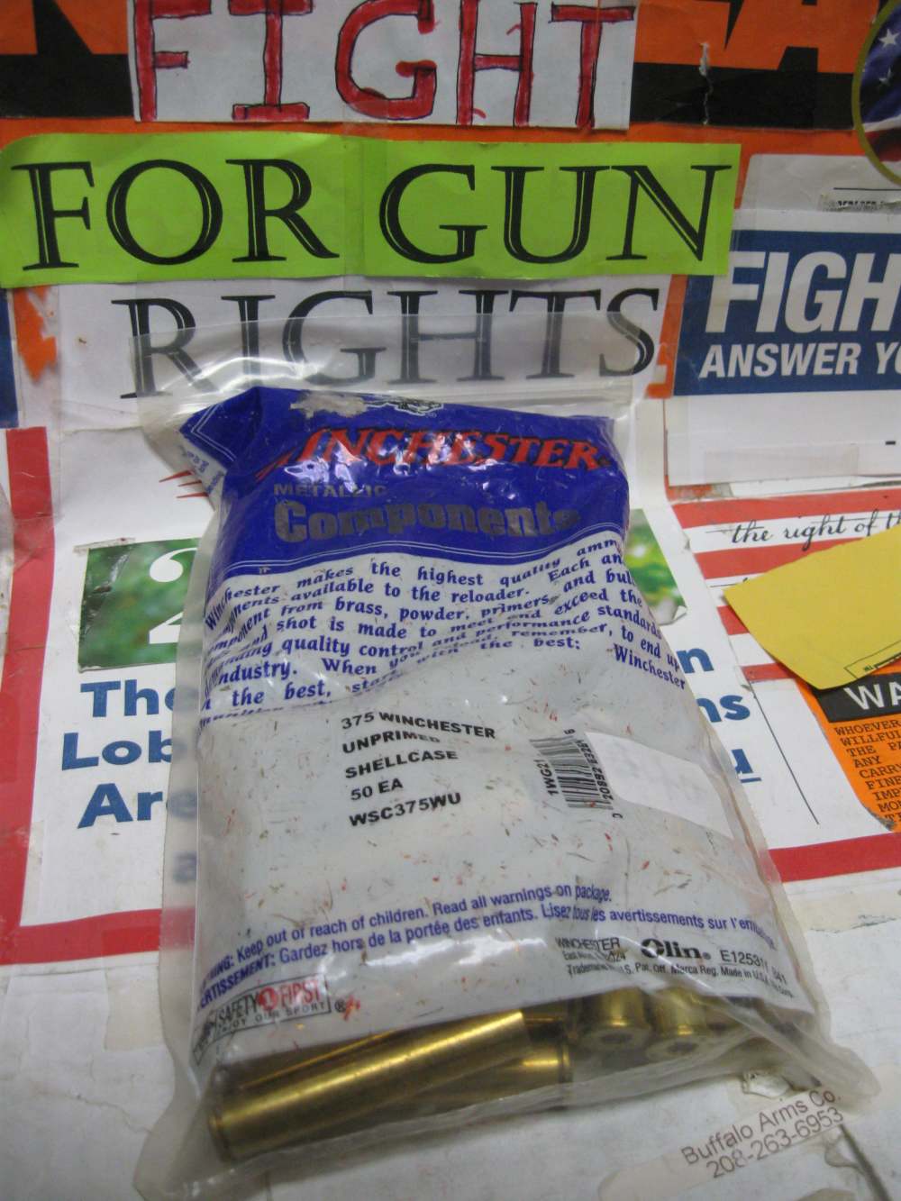 Scarce 375 Winchester Bag 50 pcs W-W Super NEW Rifle Brass; have more New-img-0