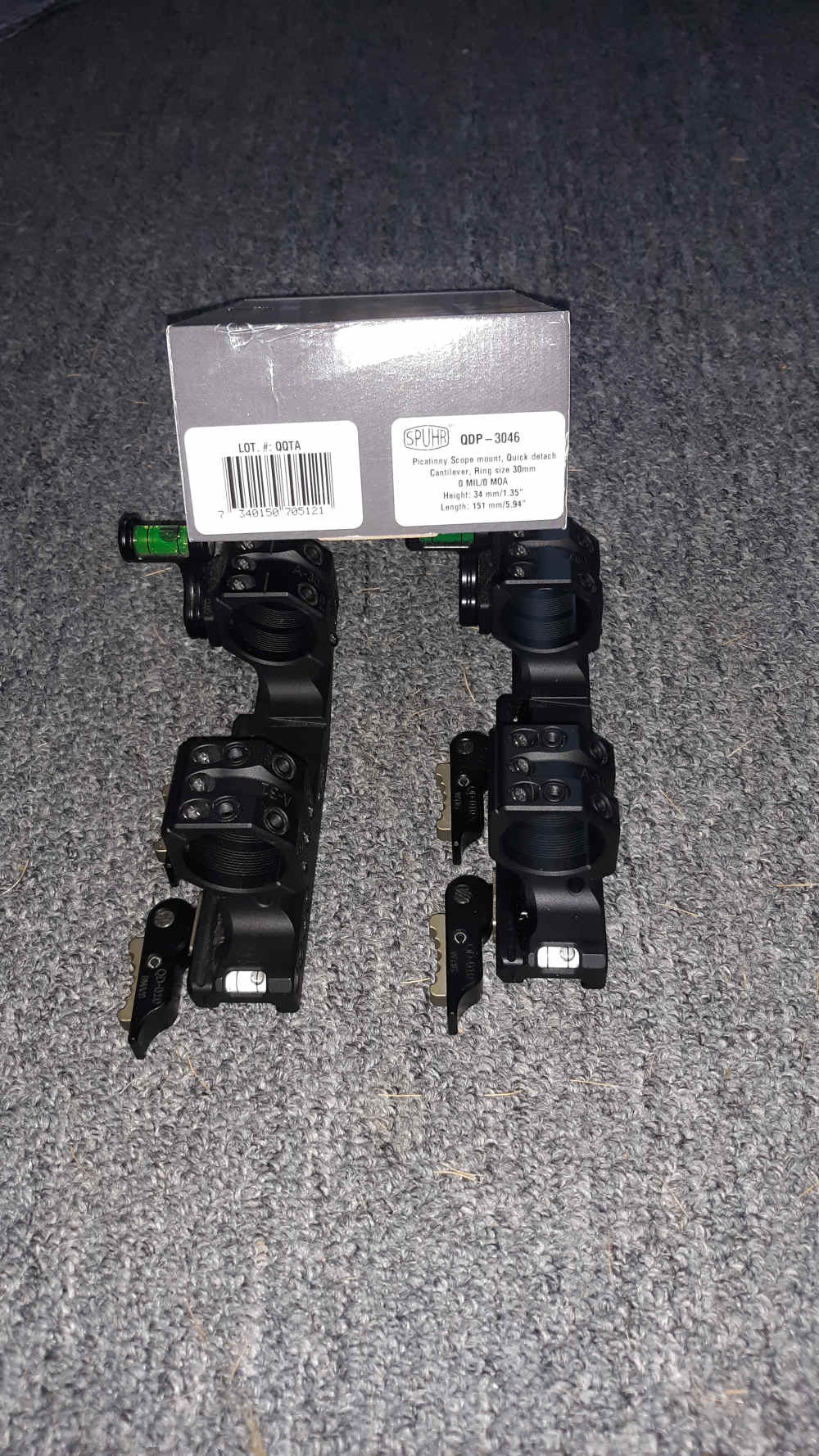 Spuhr 30mm Cantilever 0 MOA Quick Release Mount-img-0