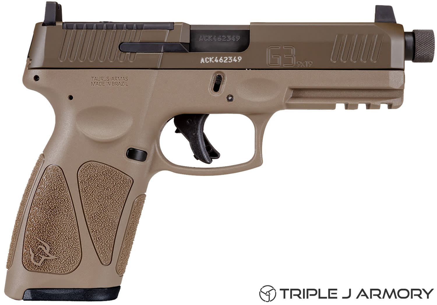 Taurus International G3 T.O.R.O. Tactical 9mm Luger Pistol Patriot Brown-img-0