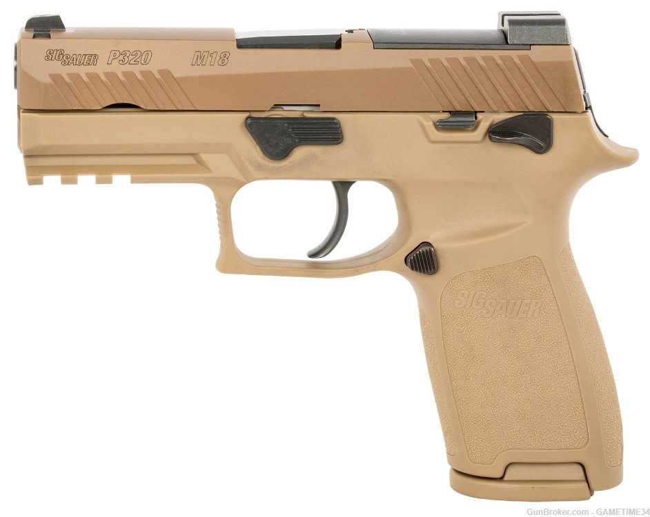 CA LEGAL SIG SAUER P320 9MM M18 10R 320CA-9-M18-MS-CA COYOTE -img-1