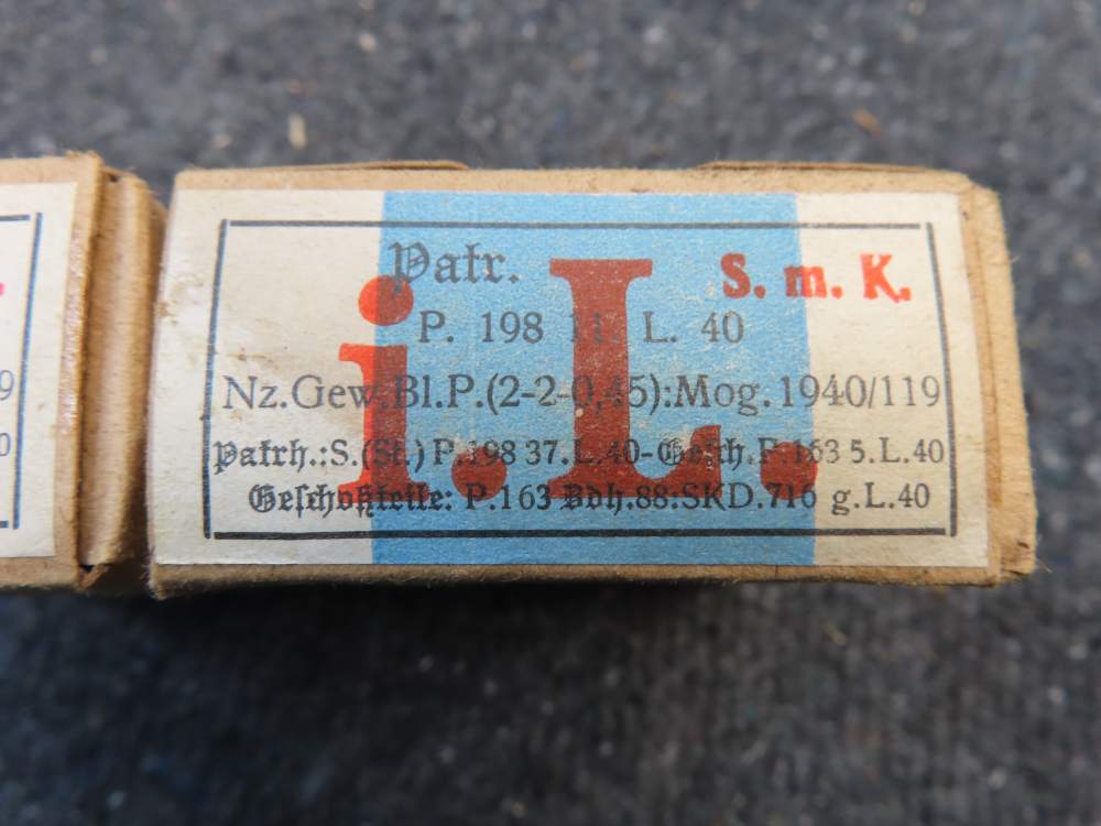 WWII GERMAN 8mm MAUSER COPPER WASHED AMMO-ON CLIPS-30 RDS-1940-SCARCE-NICE-img-2
