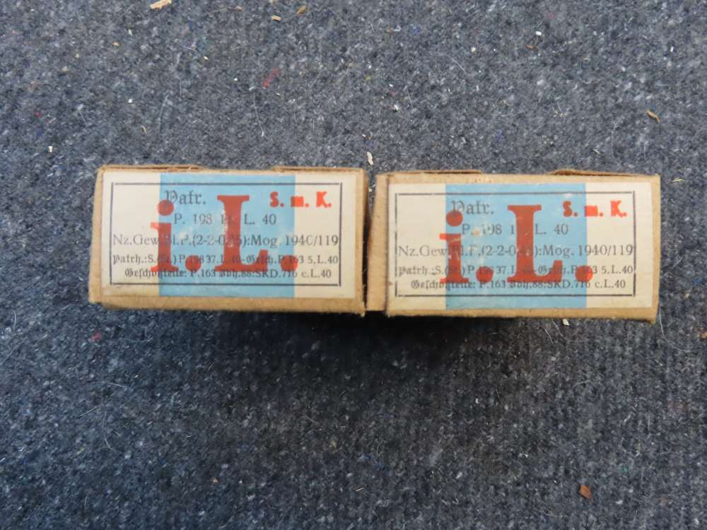 WWII GERMAN 8mm MAUSER COPPER WASHED AMMO-ON CLIPS-30 RDS-1940-SCARCE-NICE-img-1