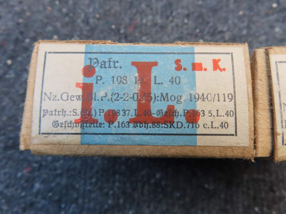 WWII GERMAN 8mm MAUSER COPPER WASHED AMMO-ON CLIPS-30 RDS-1940-SCARCE-NICE-img-2