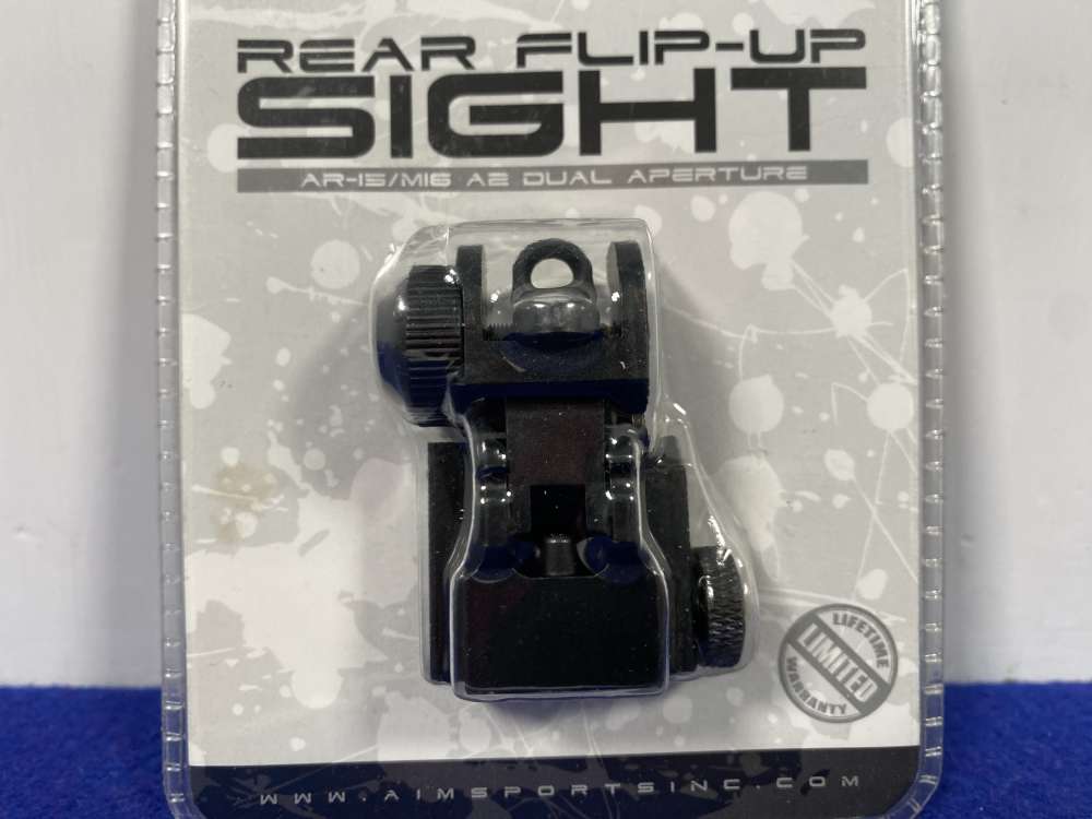 AIM SPORTS MT035 AR-15 M16 Rear Flip-Up Sight *AIRCRAFT-GRADE ALUMINUM*-img-4