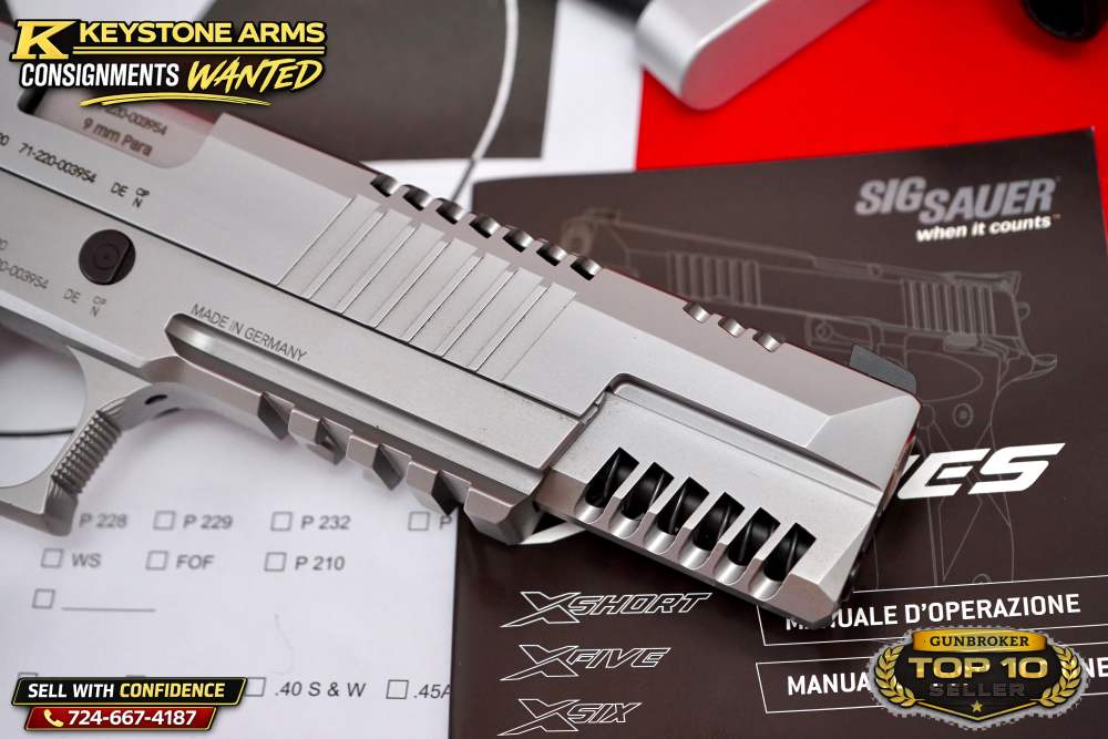 Extremely Rare SIG Sauer Mastershop P220 X6 SKELETON SILBER 9mm NIB GRAIL-img-8