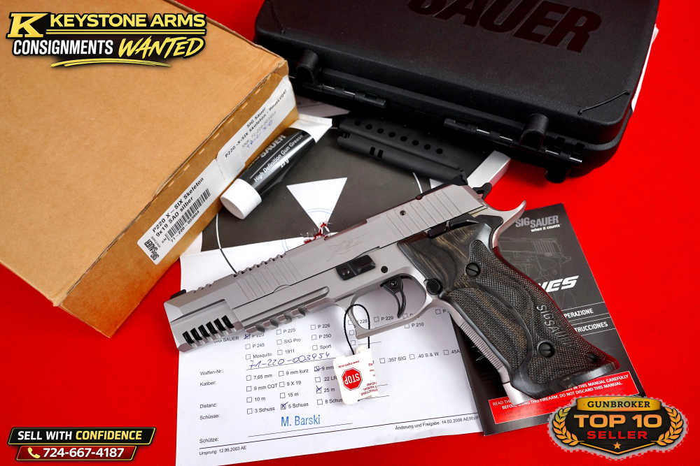 Extremely Rare SIG Sauer Mastershop P220 X6 SKELETON SILBER 9mm NIB GRAIL-img-23