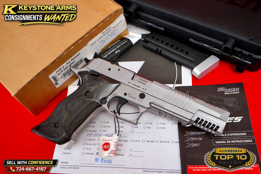 Extremely Rare SIG Sauer Mastershop P220 X6 SKELETON SILBER 9mm NIB GRAIL-img-7
