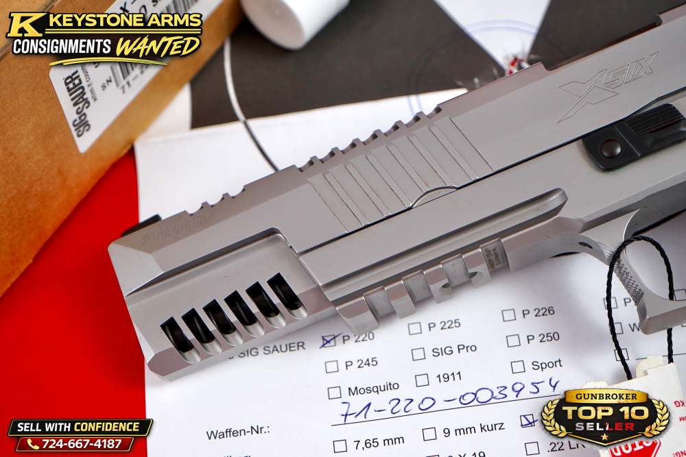 Extremely Rare SIG Sauer Mastershop P220 X6 SKELETON SILBER 9mm NIB GRAIL-img-4