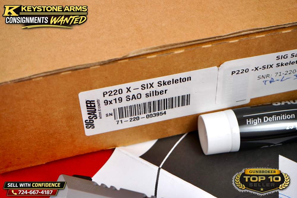 Extremely Rare SIG Sauer Mastershop P220 X6 SKELETON SILBER 9mm NIB GRAIL-img-3