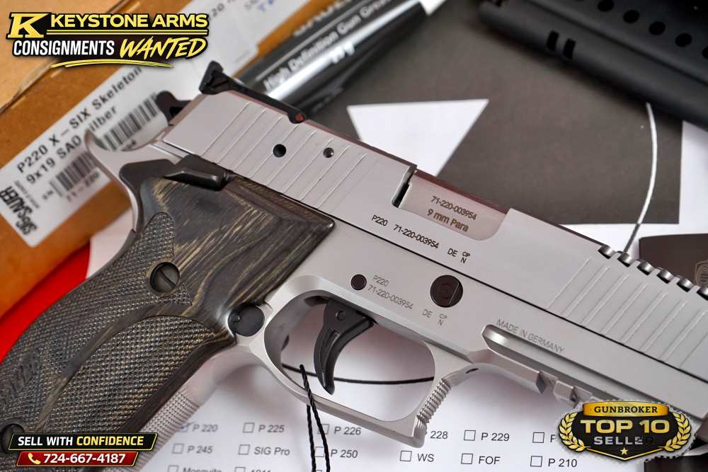 Extremely Rare SIG Sauer Mastershop P220 X6 SKELETON SILBER 9mm NIB GRAIL-img-9