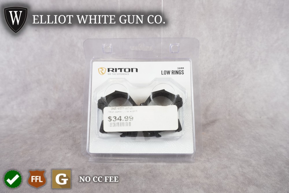 Riton X30L 30mm Scope Ring Set – Low-img-0