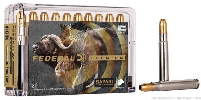 Federal Premium Safari 416 Rem Mag 400gr Sledgehammer 20rd - New Old Stock-img-0