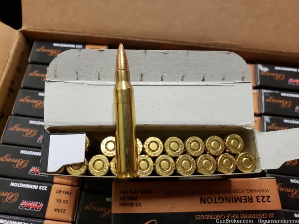 IN STOCK! NEW 1000 ROUNDS PMC AMMO 223 REMINGTON 55GR FMJ A BRASS .223 AR15-img-0