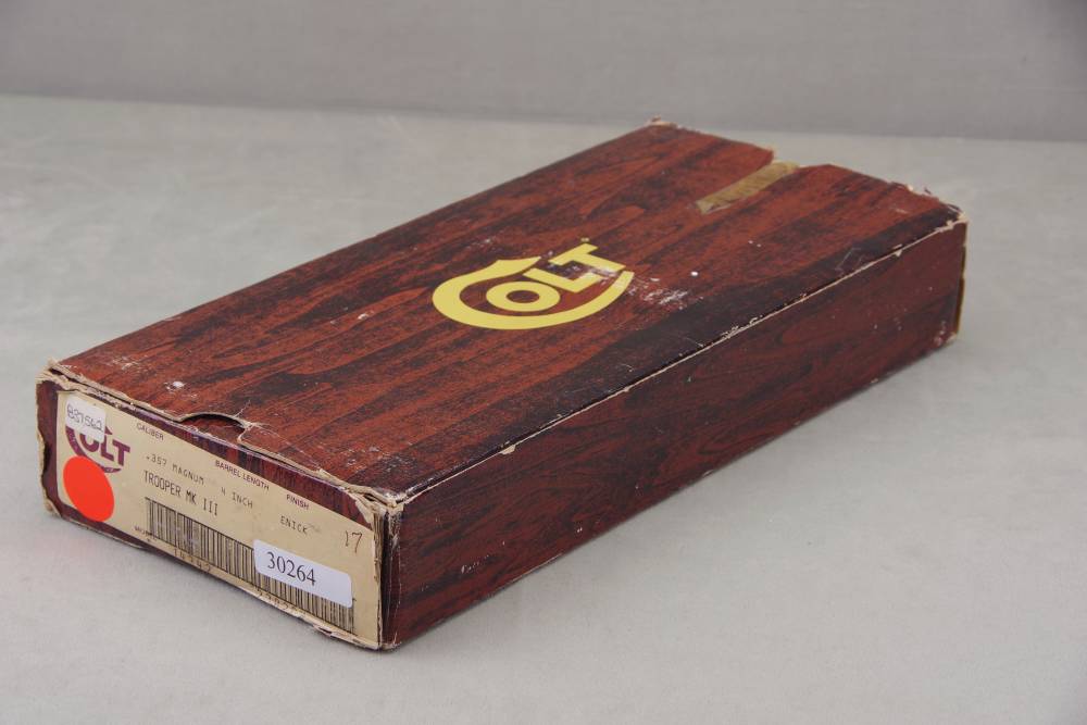 1981 Colt Trooper MK III 357 Magnum 4'' E Nickel with Original Box 97%-img-3