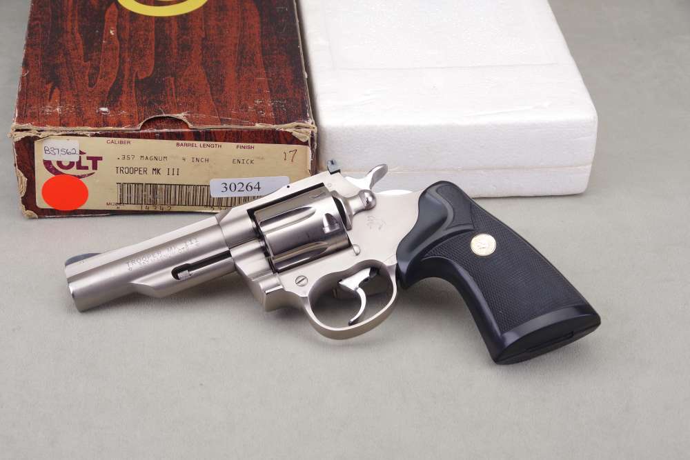 1981 Colt Trooper MK III 357 Magnum 4'' E Nickel with Original Box 97%-img-6