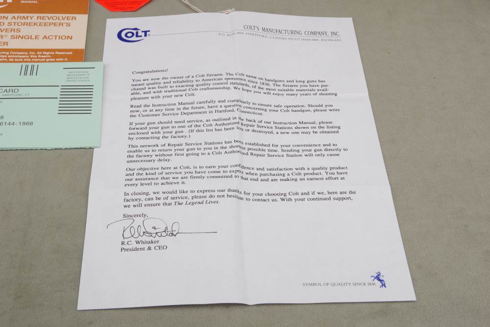 1993 Colt Custom Shop SAA 45 LC 4.75'' Royal Blue 99%+ w/ Orig Box & Papers-img-8