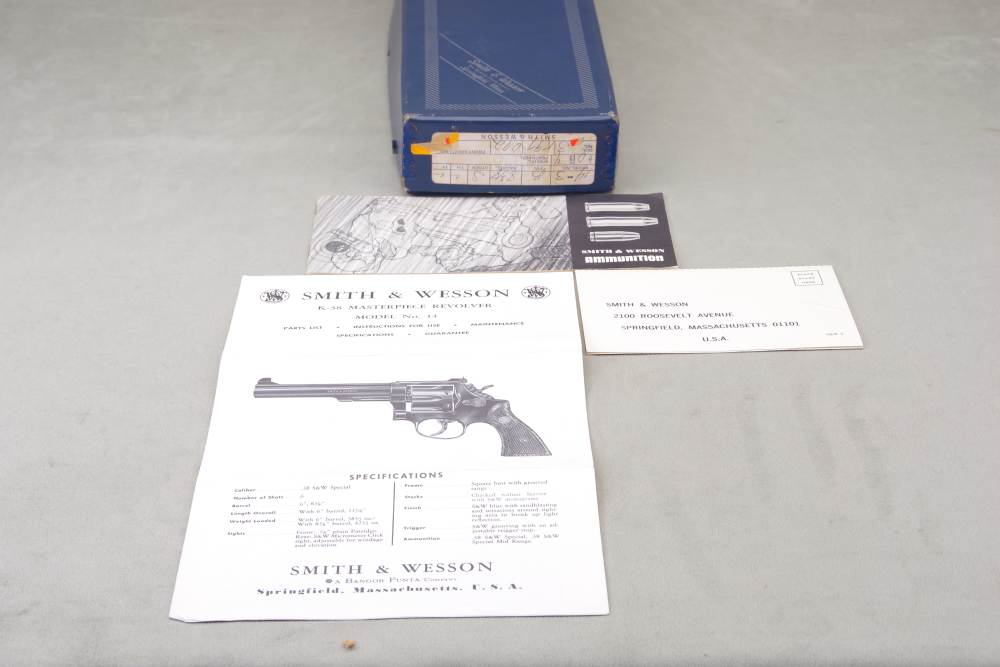 1972 Smith & Wesson 14-3 38 Special 8 3/8'' Blue 3Ts 98% w/ Orig Box Papers-img-5