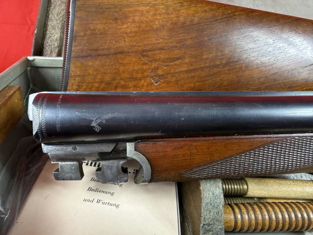 WWII Sauer M30 Luftwaffe Drilling Survival Combo Gun with Original Case-img-11