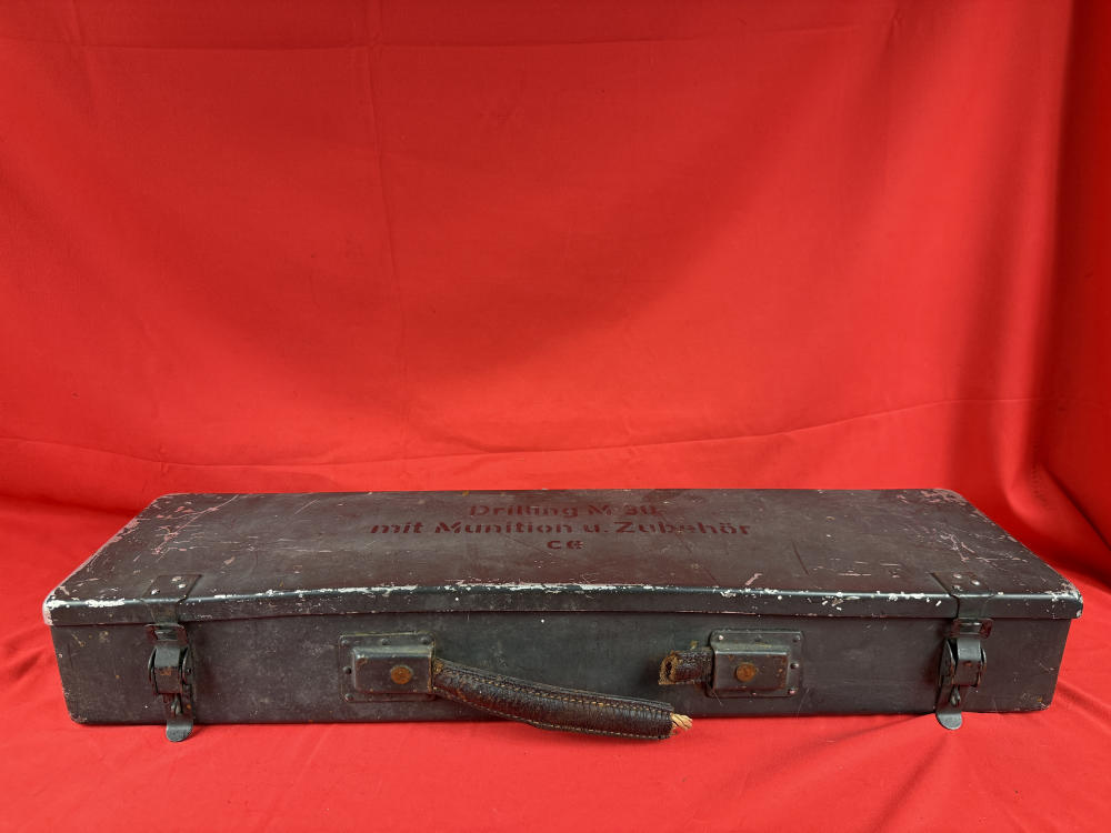 WWII Sauer M30 Luftwaffe Drilling Survival Combo Gun with Original Case-img-20