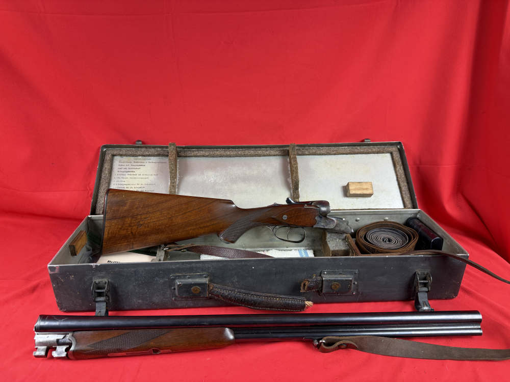 WWII Sauer M30 Luftwaffe Drilling Survival Combo Gun with Original Case-img-14