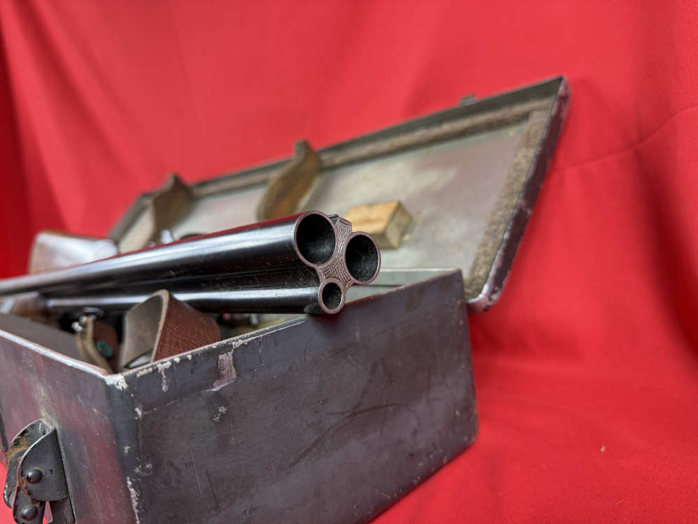 WWII Sauer M30 Luftwaffe Drilling Survival Combo Gun with Original Case-img-13