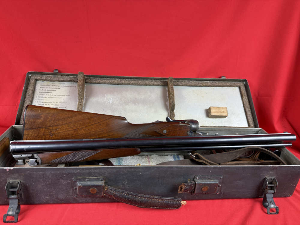 WWII Sauer M30 Luftwaffe Drilling Survival Combo Gun with Original Case-img-10