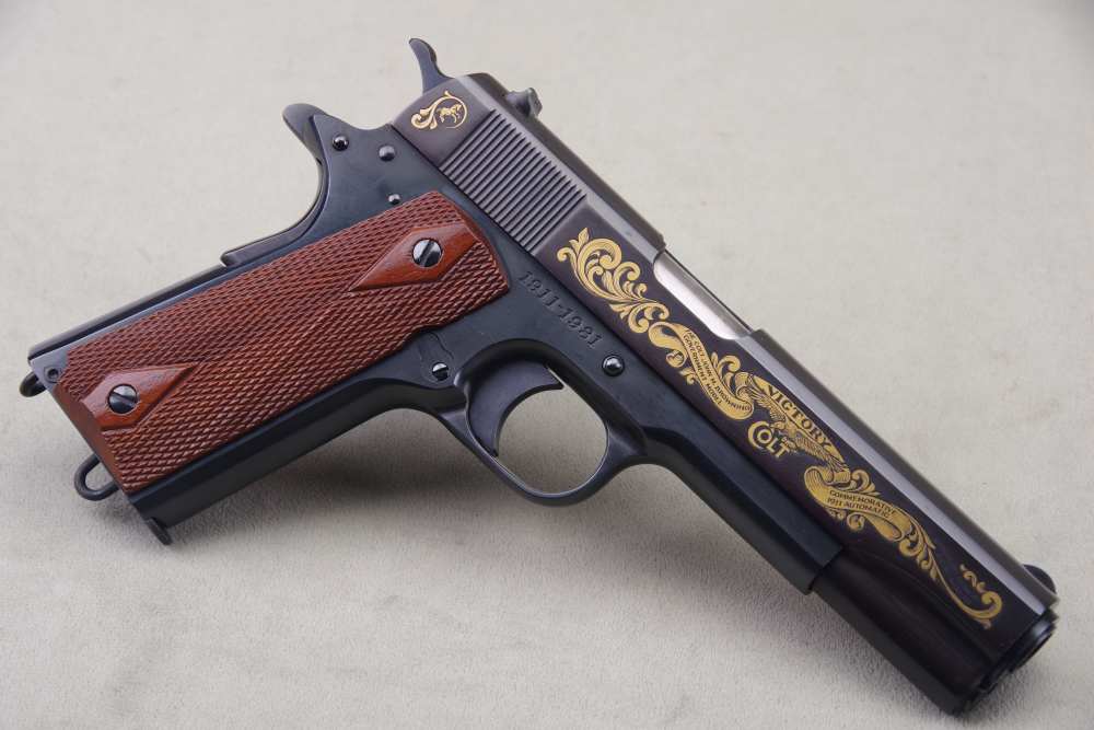 1981 Colt 1911 John Browning Commemorative 45 ACP 5'' Blue 99%+-img-24