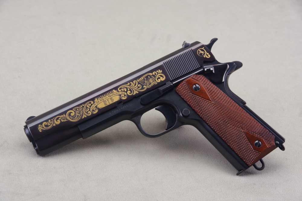 1981 Colt 1911 John Browning Commemorative 45 ACP 5'' Blue 99%+-img-2