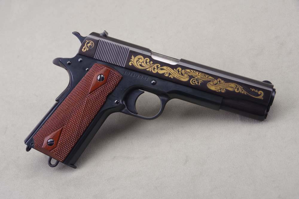 1981 Colt 1911 John Browning Commemorative 45 ACP 5'' Blue 99%+-img-7