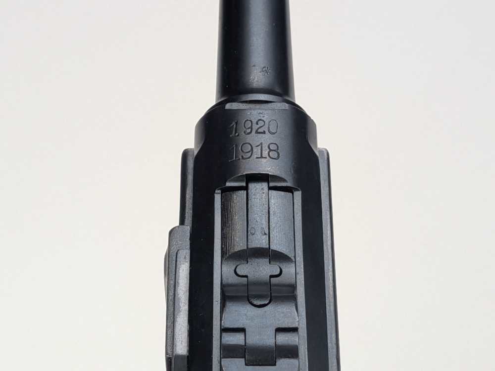 WW1 DWM P08 Luger, 1918 dated w/ 1920 Weimar property stamp-img-14
